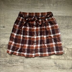 Copper Key Mini Skirt in Brown and Pink